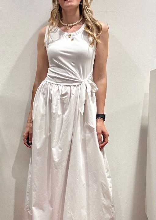 Abito bitessuto cotone bianco (4)