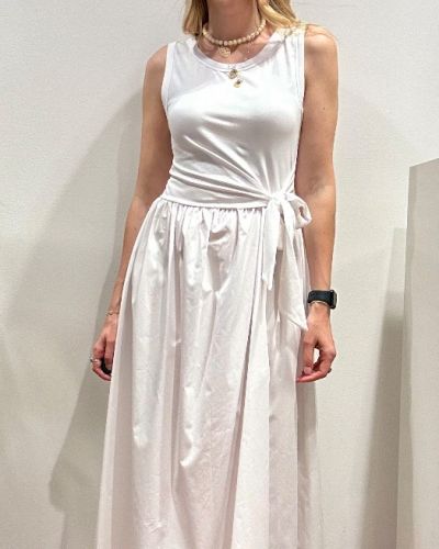 Abito bitessuto cotone bianco
