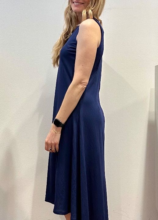 Abito con coda rayon blu (2)