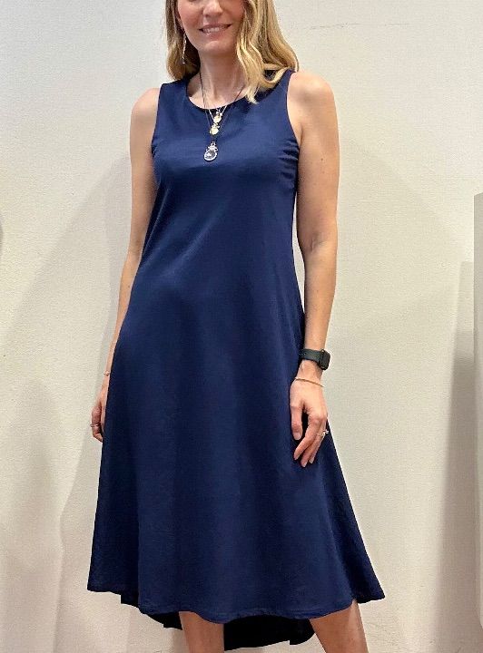Abito con coda rayon blu (4)