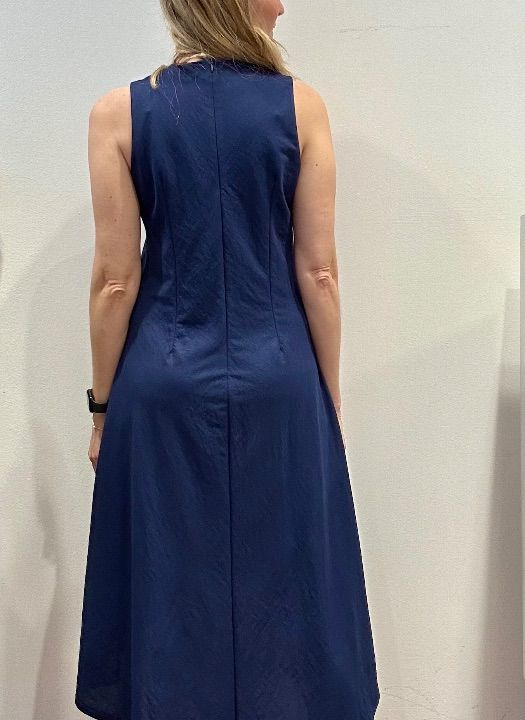 Abito con coda rayon blu (5)