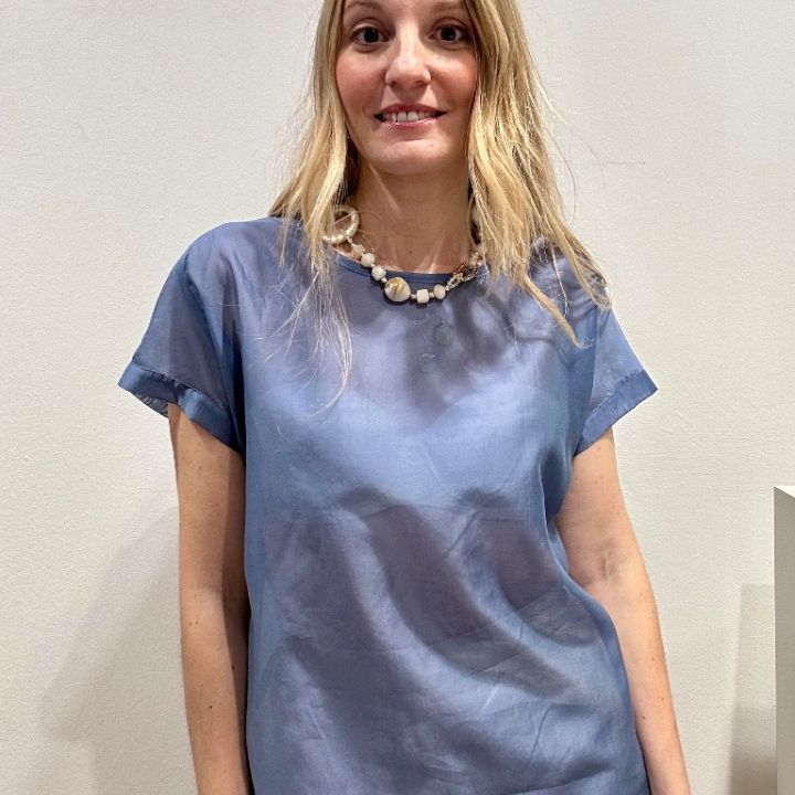 Blusa in lyocell semitrasparente denim (2)