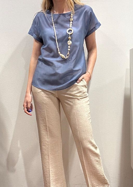 Blusa in lyocell semitrasparente denim (4)