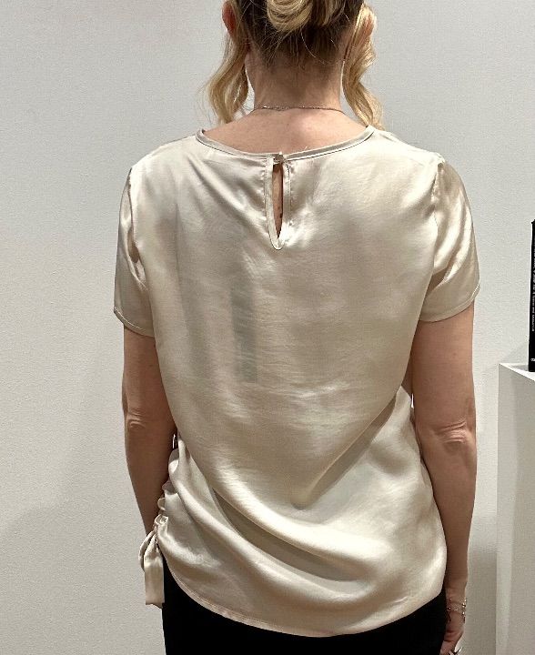 Blusa viscosa arriccio laterale color seta  (3)