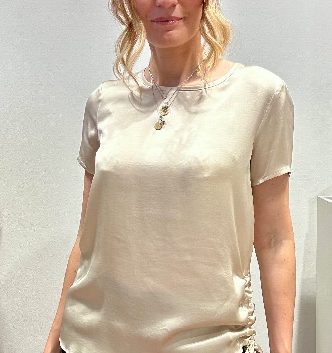 Blusa viscosa arriccio laterale color seta  (5)