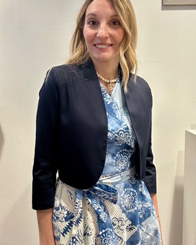 Bolero cotone blu