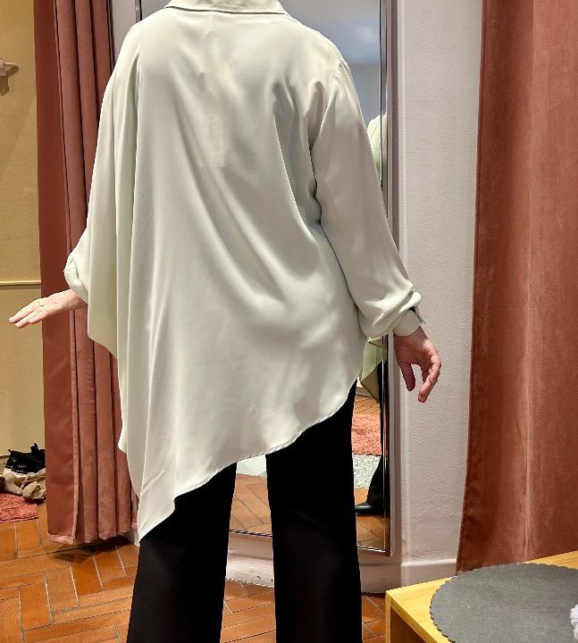 Camicia asimmetrica latte menta  (2)