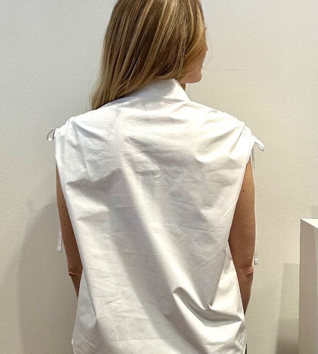 Camicia lacci spalle cotone bianca  (3)
