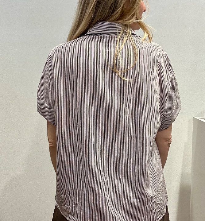 Camicia millerighe viscosa cioccolato  (3)