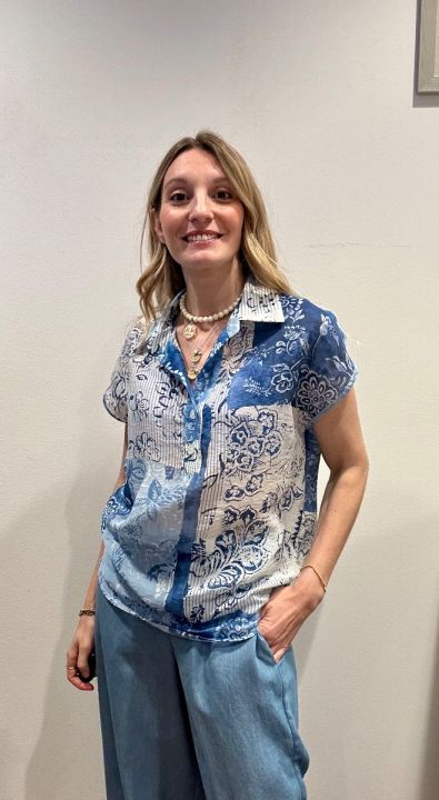Camicia stampa lyocell