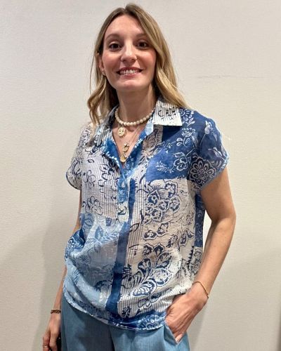 Camicia stampa lyocell