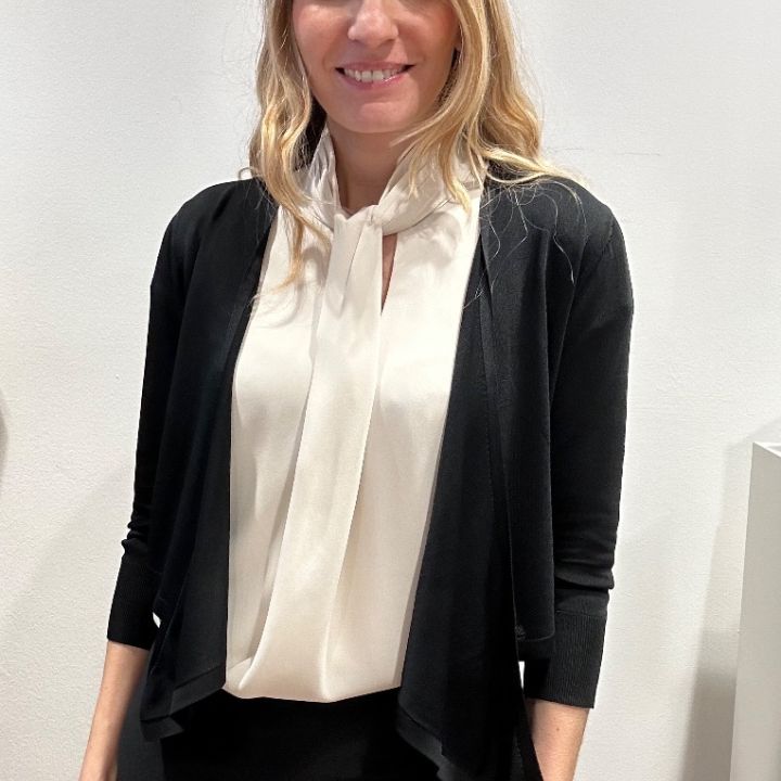 Cardigan corto con punte nero (3)