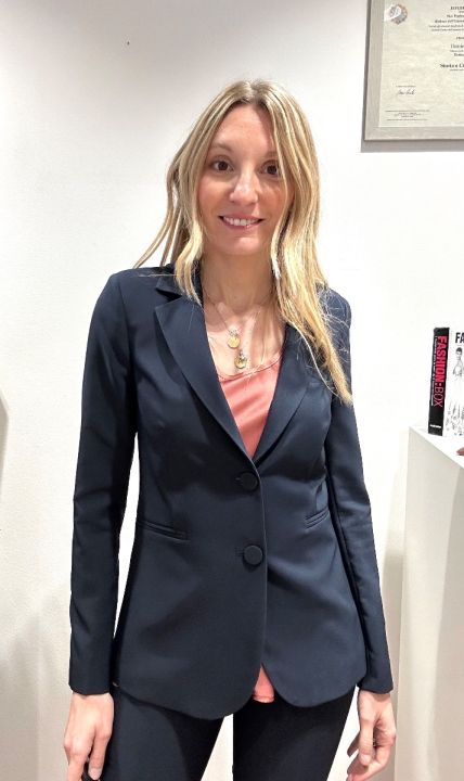 Giacca due bottoni basic blu