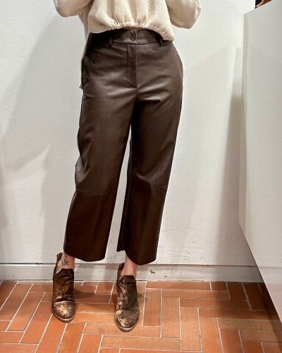 Pantalone ecopelle moro