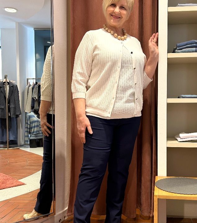 Pantalone elasticizzato sigaretta blu (3)