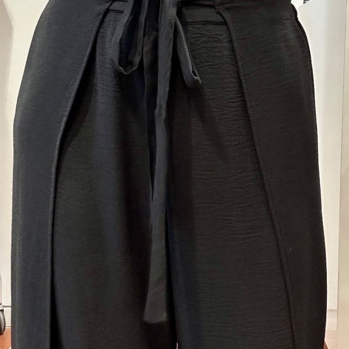 Pantalone elastico con pannelli nero (2)