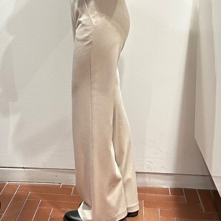Pantalone palazzo tasche burro (2)