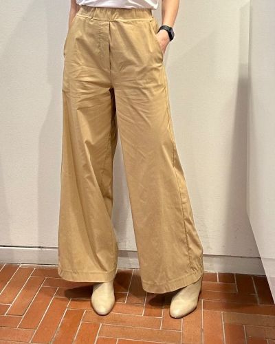 Pantalone palazzo viscosa con elastico biscotto