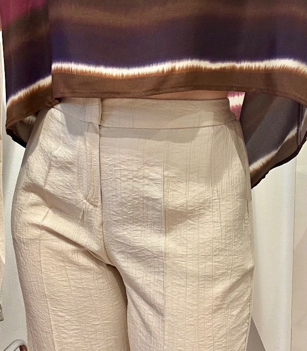 Pantalone viscosa leggera burro  (2)