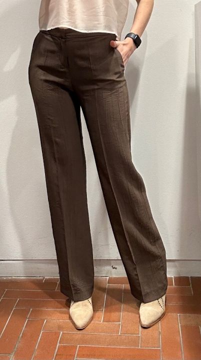 Pantalone viscosa leggera cioccolato 