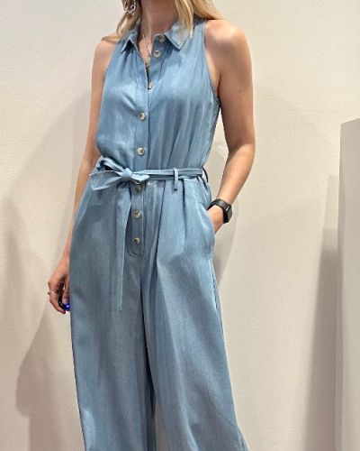 Tuta lyocell azzurra 